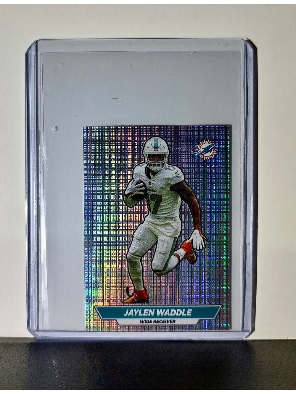 Jaylen Waddle 2024 Panini NFL Sticker #58 Foil Miami Dolphins